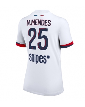 Paris Saint-Germain Nuno Mendes #25 Maglia Gara Trasferta Repliche 2025-26 Donna Maniche Corte
